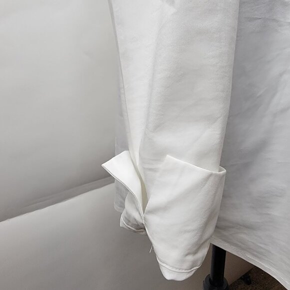 J. Jill White Shirt Collection Off Shoulder Top M Cotton Blend - Picture 7 of 14